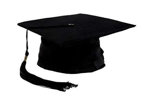 Smartfox Doktorhut Bachelor Master College Uni Absolvent Studenten Diplomhut Graduation in schwarz