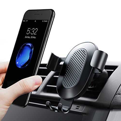 TORRAS Auto Handyhalterung, Universal 360 Grad Drehbar Gravitation Auto Handy Halter Anti-Shake Halterung Handyhalter für iPhone 8 / 8 Plus / X / 7 / 7 Plus / 6 6 s Plus, Samsung und Andere Smartphones - Schwarz