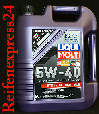 5 Liter Liqui Moly Synthoil High Tech 5W-40 Motoröl 5W40 VW 505 00 MB Porsche