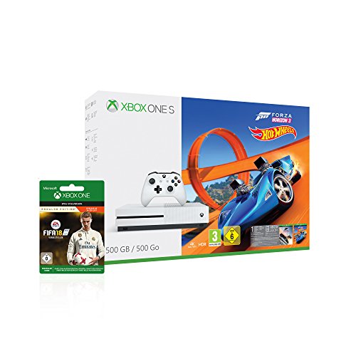 Xbox One S 500GB Konsole - Forza Horizon 3 Hot Wheels Bundle inkl. FIFA 18 Ronaldo Edition als Downloadcode