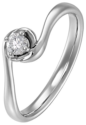 CHRIST Diamonds Damen-Ring 585er Weißgold 1 Diamant ca. 0,15 ct. 58, weißgold