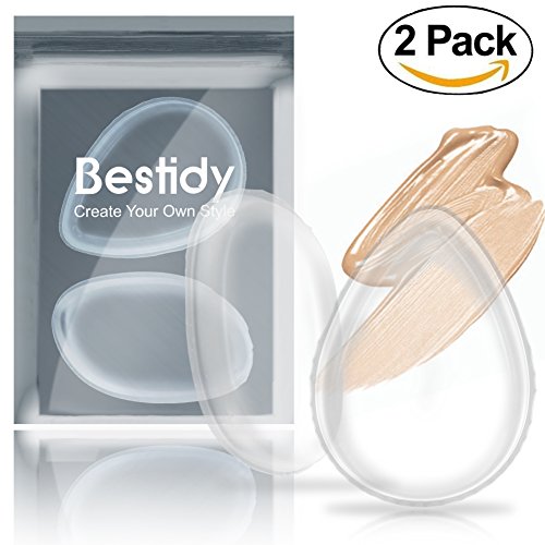 Bestidy 2 PACK Silicone Make Up Sponge Beauty Blender Applicator for Makeup and Lotion