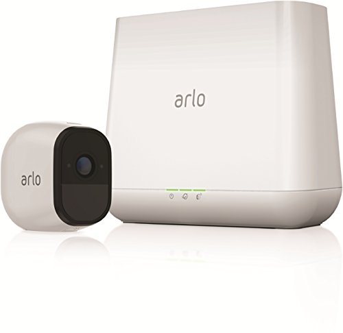 Netgear Arlo Pro VMS4130-100EUS wiederaufladbare Smart Home 1 HD-Überwachungs Kamera-Sicherheitssystem (100% kabellos, 720P HD, 130 Grad Blickwinkel, Nachtsicht, Basisstation mit 100 dB Sirene) weiß