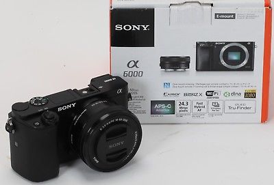 Sony Alpha 6000 24.3 MP Systemkamera mit Objektiv 16-50mm Schwarz Wie neu OVP
