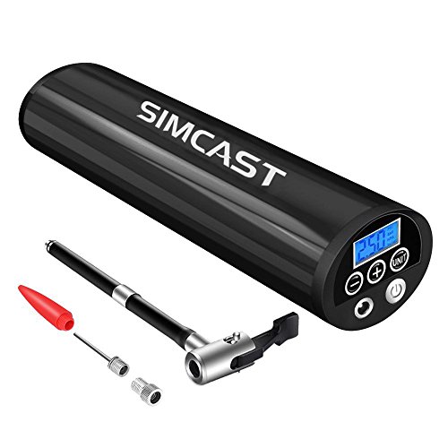 SIMCAST tragbare elektrische Luftverdichter Hand-Mini Mini Inflator Digitale Reifenpumpe mit Digital LCD Wiederaufladbare Li-Ion 12V 150PSI
