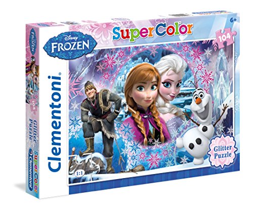 Clementoni 27248.8 - 104 T Glitter Frozen Queen of the North Mountain, Klassische Puzzle
