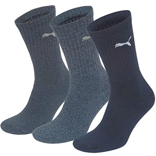 Puma Unisex Sport Socken in gewohnter Puma Markenqualität. 9 Paar,mt (39/42, Navy)