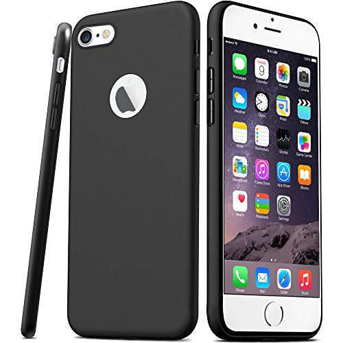 Hülle für iPhone 6 6S, DOSMUNG Handyhülle für iPhone 6 6S- Premium Kratzfest und Ultra Slim TPU Silikon Case Schutzhülle-Schutz vor Scratch, Stößen, Kratzern, Staub, Wasser für iPhone 6 6S 4,7 Zoll Schwarz