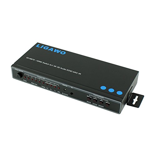 Ligawo 6518870 PRO HDMI Switch 4x1 4K ARC Audio/ EDID Steuerung