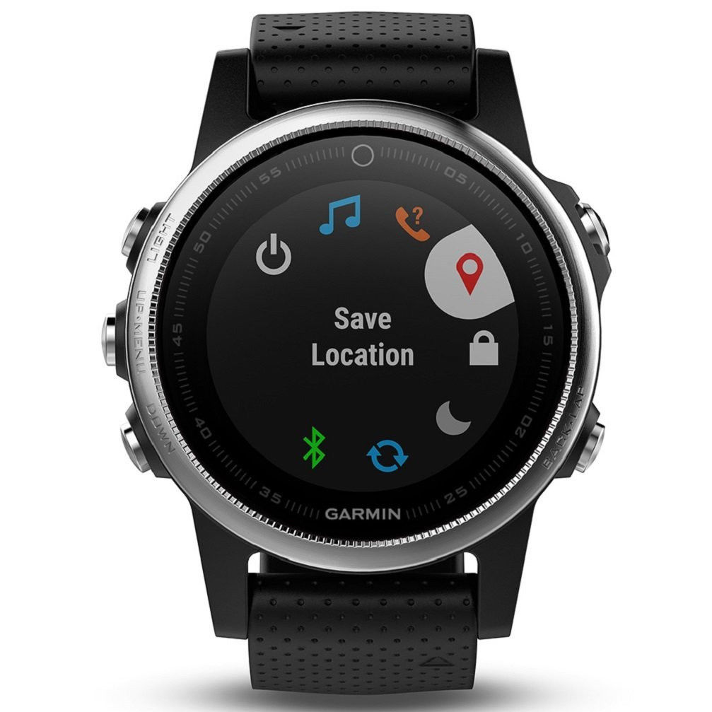GARMIN FENIX 5S GPS Multisport Uhr Smartwatch Edelstahl Silber/Schwarz NEU 