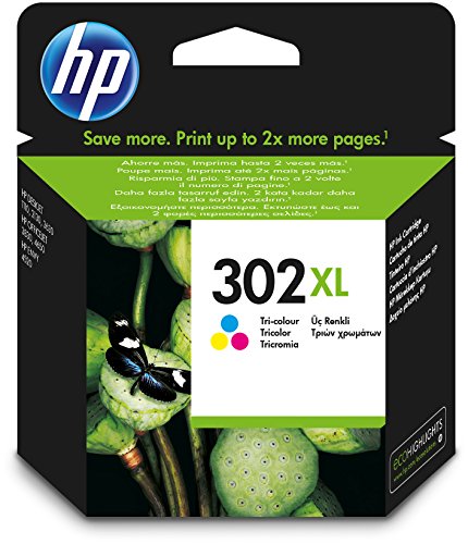 HP 302XL Farbe Original Druckerpatrone mit hoher Reichweite für HP Deskjet, HP ENVY, HP Officejet