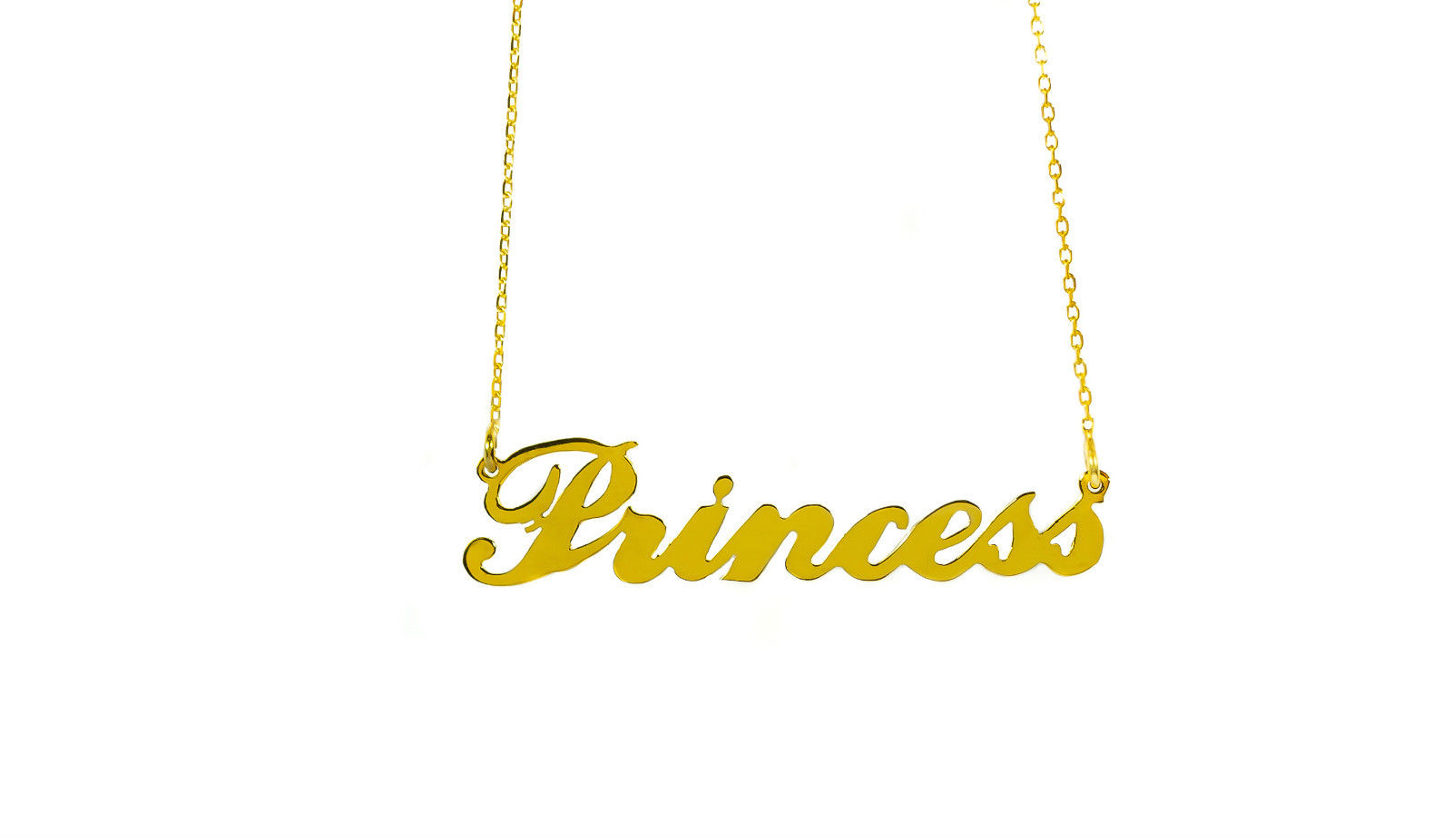 Personalised Carrie Style Name Necklace,18K Gold Plated Silver,Choose any name
