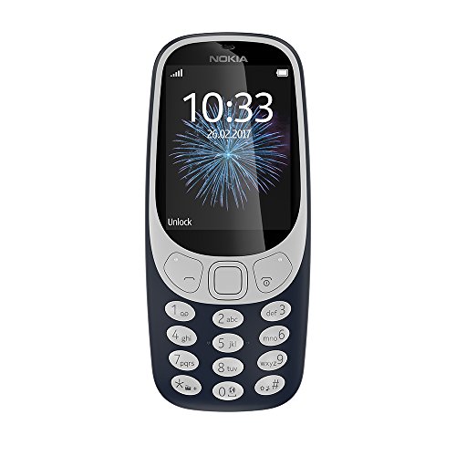 Nokia 3310 Single SIM, Version 2017, Mobiltelefon Retro dark blue