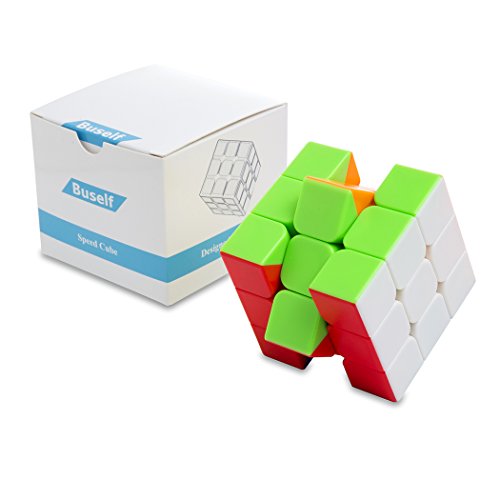 Zauberwürfel Speedcube 3x3,Buself Speed Cube Zauberwürfel 3x3 Speedcube Magic Cube mit 6 Colors Lebendigen Farben Zauberwuerfel