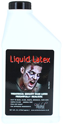 Liquid Latex - 16oz (500ml) Karneval / Halloween Make Up Zubehör ...