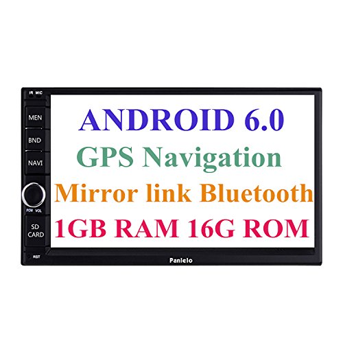 Panlelo Android 6.0 Head Unit Autoradio GPS Navigationsgerät 7 Zoll Auto Radio Touchscreen Bluetooth WIFI Mirror Link SWC Lenkradsteuerung Quad Core 1GB RAM 16GB ROM AM/FM/RDS