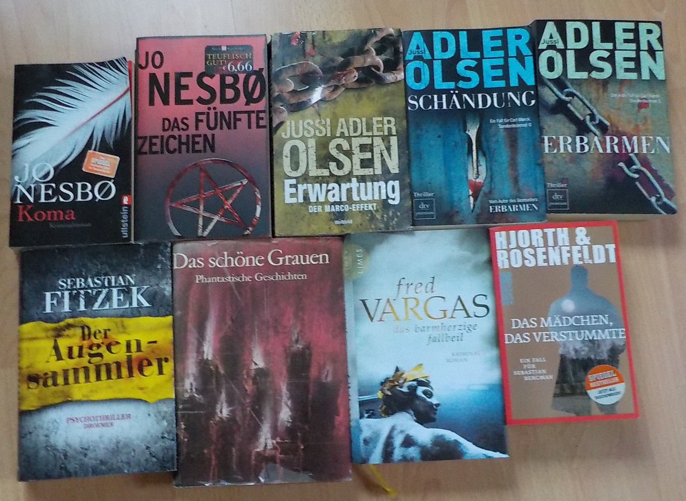 Sammlung Konvolut Buchpaket  Krimis / Thriller  9 Bücher Fitzek Olsen Nesbø 