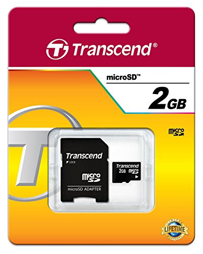 Transcend Micro SD 2GB Speicherkarte mit SD-Adapter