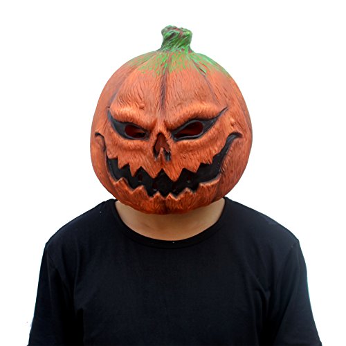 CreepyParty Deluxe Neuheit-Halloween-Kostüm-Party-Latex-verrückte Gemüse-Kopfschablone Masken Kürbis