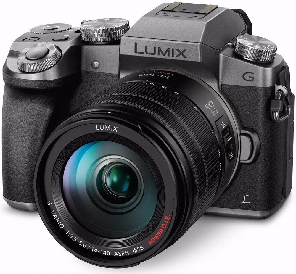 Panasonic LUMIX G70 H 16.0MP Digitalkamera - Titan (Kit mit AF 14-140mm...