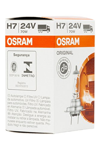 OSRAM ORIGINAL H7, Halogen-Scheinwerferlampe, 64215, 24V LKW, Faltschachtel (1 Stück)