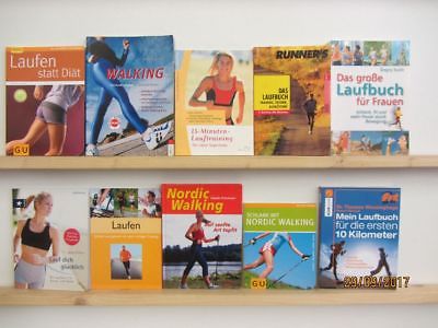62 Bücher Softcover Laufen Walking Nordic Walking Marathon Lauftraining