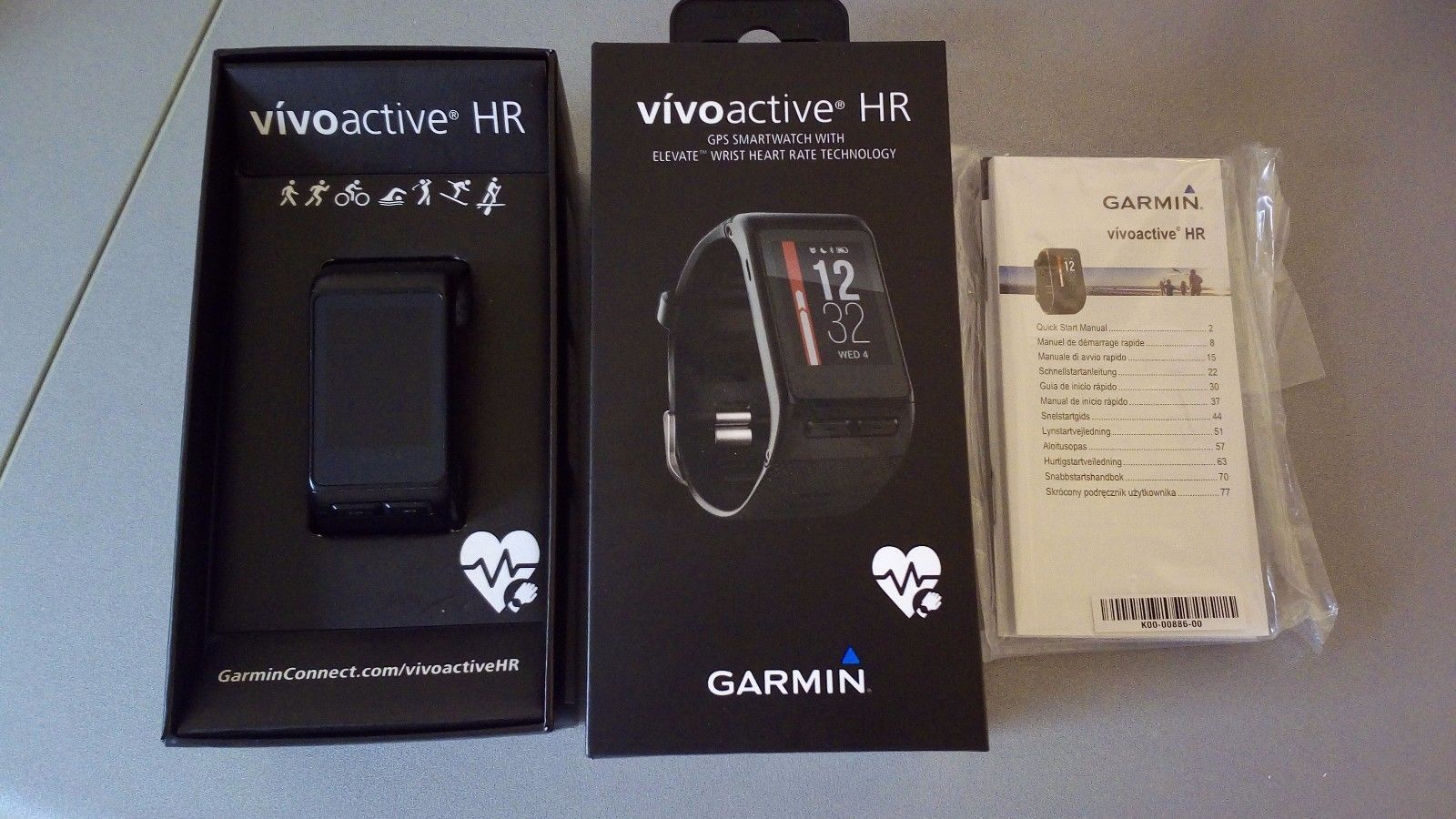 Garmin vivoactive HR Sport GPS-Smartwatch Aktivitätentracker Gr. Regular Schwarz