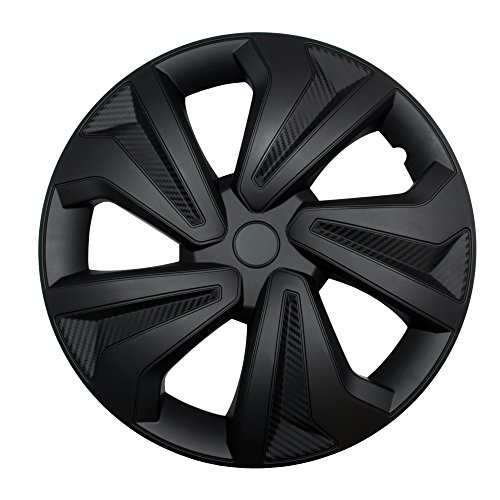 4x Radkappen Carbon Black Auto Radzierblenden Schwarz 16“ Zoll