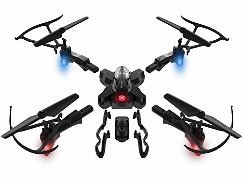 Drohne mit Kamera Live Video Abnehmbare RC Quadrocopter mit 2 Batterien 2.0MP FPV WiFi 2.4GHz 6-Achsen Gyro Kopflose Modus Höhe Hold One Key Return Fernbedienung Gravity Sensor DIY Helikopter