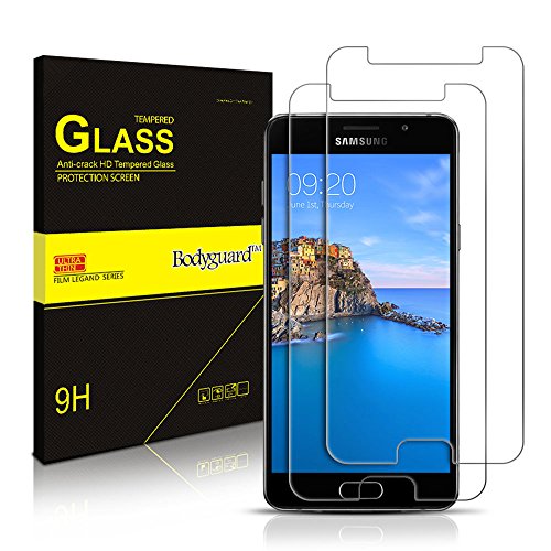 [2 Stück] Schutzfolie für Samsung A5 2017, Bodyguard Panzerglas Displayschutzfolie 9H Hartglas für Samsung Galaxy A5 2017 5.2 Zoll (Transparente), Anti-Kratzen, Anti-Öl, Anti-Bläschen