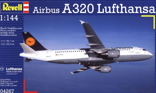 Revell Modellbausatz Flugzeug 1:144 - Airbus A320 Lufthansa im Maßstab 1:144, Level 3, originalgetreue Nachbildung mit vielen Details, Zivilflugzeug, Passagierflugzeug, 04267