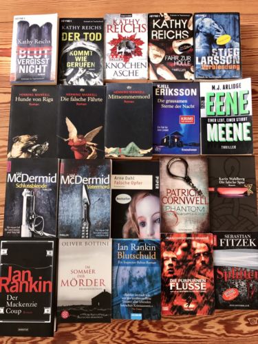 20 Bücher Romane Krimi Thriller Top Bestseller  Reichs Mankell Paket 2