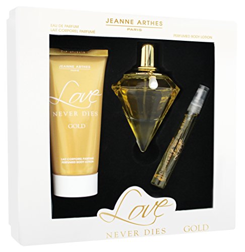 Jeanne Arthes Set Love Never Dies Gold Eau De Parfum + Milch Körper 100 ml + Vapo de Sac 10 ml