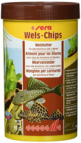 sera 00511 Wels-Chips 250 ml - Die Chips für raspelnde Welse (z.B. Ancistrus und L-Welse)