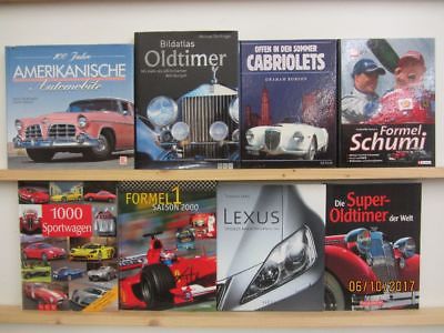 24 Bücher Bildbände Auto Automobile Oldtimer Formel 1 Cabriolet Sportwagen