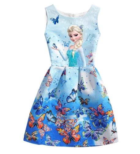 Neu Kleid Elsa Frozen Eiskönigin Kinder Mädchen 98/104/110/116/122/128/134/146