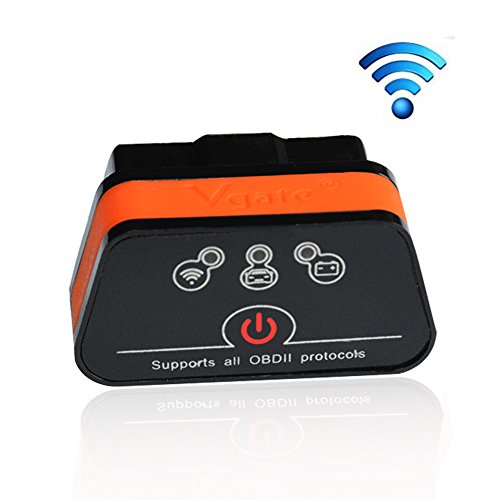 Vgate iCar 2 WiFi OBD2 Scanner-Scan-Werkzeuge Schnittstellen-Adapter Überprüfungs-Motor Auto-Diagnosewerkzeug für iOS iPhone iPad, Android Selbstschlaf (Schwarzes + Orange)