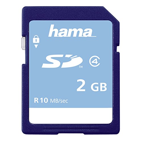 Hama Speicherkarte SDHC 2GB (SD-2.0 Standard, Class 4, Mechanischer Schreibschutz, Beschriftungsfeld)
