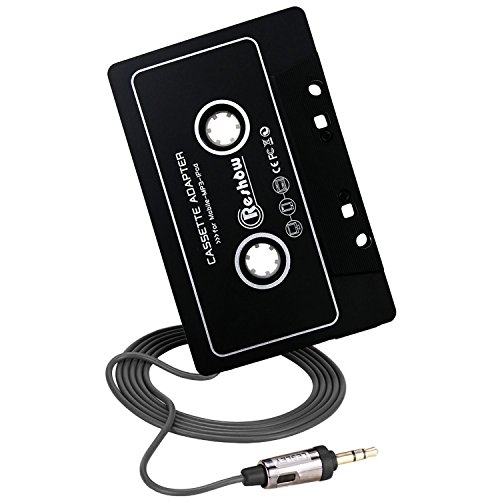Reshow Reisen Kassettenadapter für Autos – Hören Sie die Musik auf iPods, Smartphones, MP3-Player oder einen Walkman durch einen Standard Autokassettenspieler - Retro Musik-Konverter