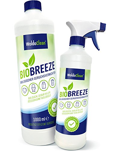 WoldoClean Geruchsneutralisierer Geruchsentferner Urin Geruchsvernichter Tier-Uringeruch Hunde Katzen 1000ml + Sprayflasche