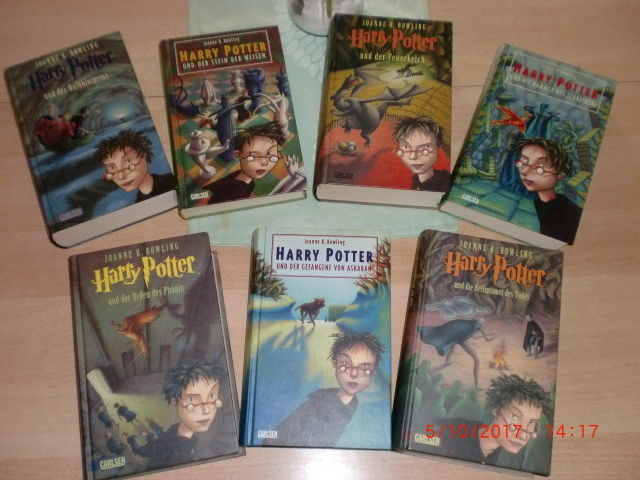 7 Harry Potter Bücher, Band 1-7,Buch Carlsen, Joanne K. Rowling,