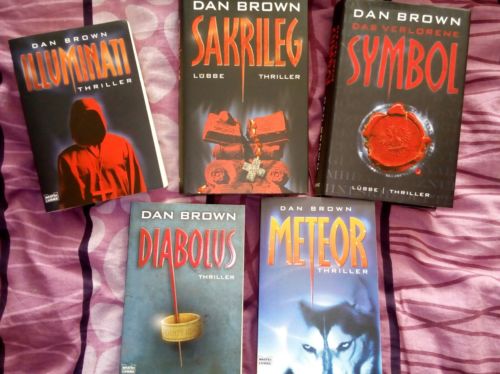 Dan Brown Paket 5 Bücher Illuminati, Sakrileg, Symbol, Diabolus, Meteor
