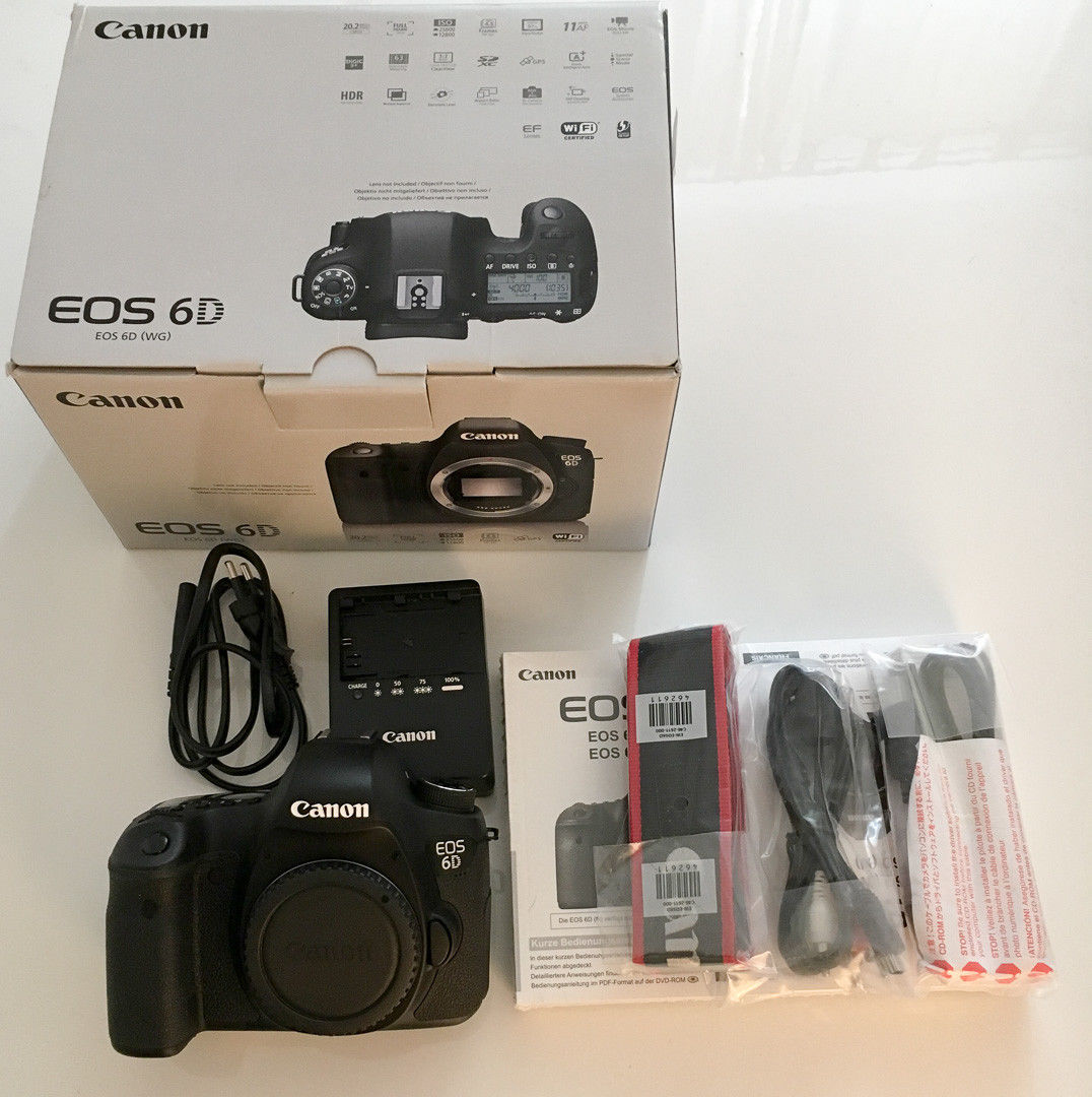 Canon EOS 6D 20,2 MP SLR-Digitalkamera - Schwarz (Nur Gehäuse)