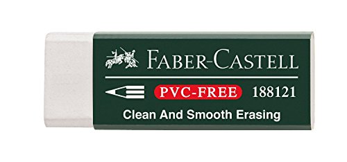 Faber-Castell 188121 - Radierer 7081 N PVC-Free, Kunststoff, weiß