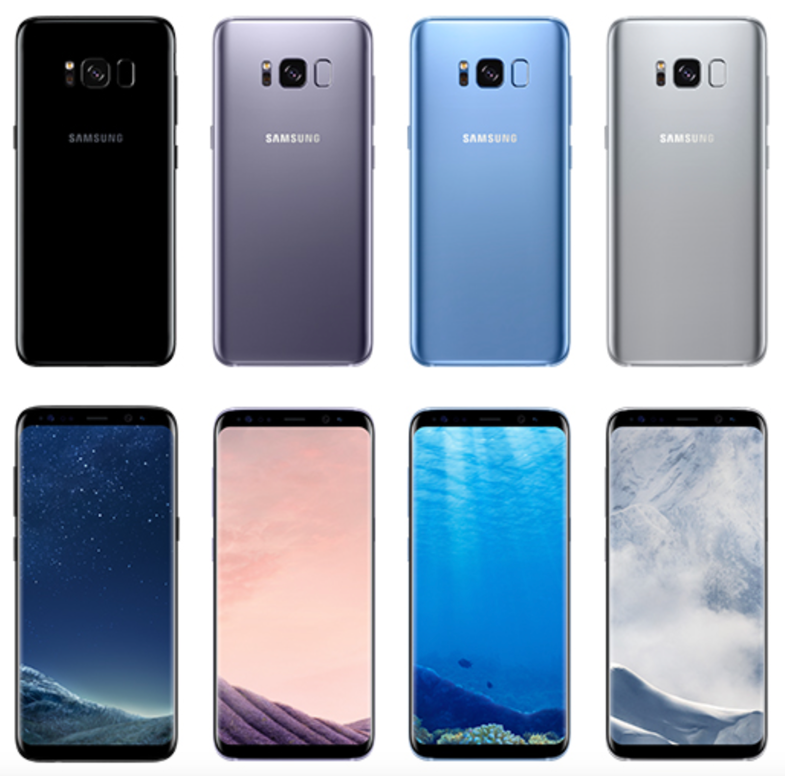 Samsung Galaxy S8+ Plus 64GB Midnight Black, Orchid Grey, Arctic Silber - Neu