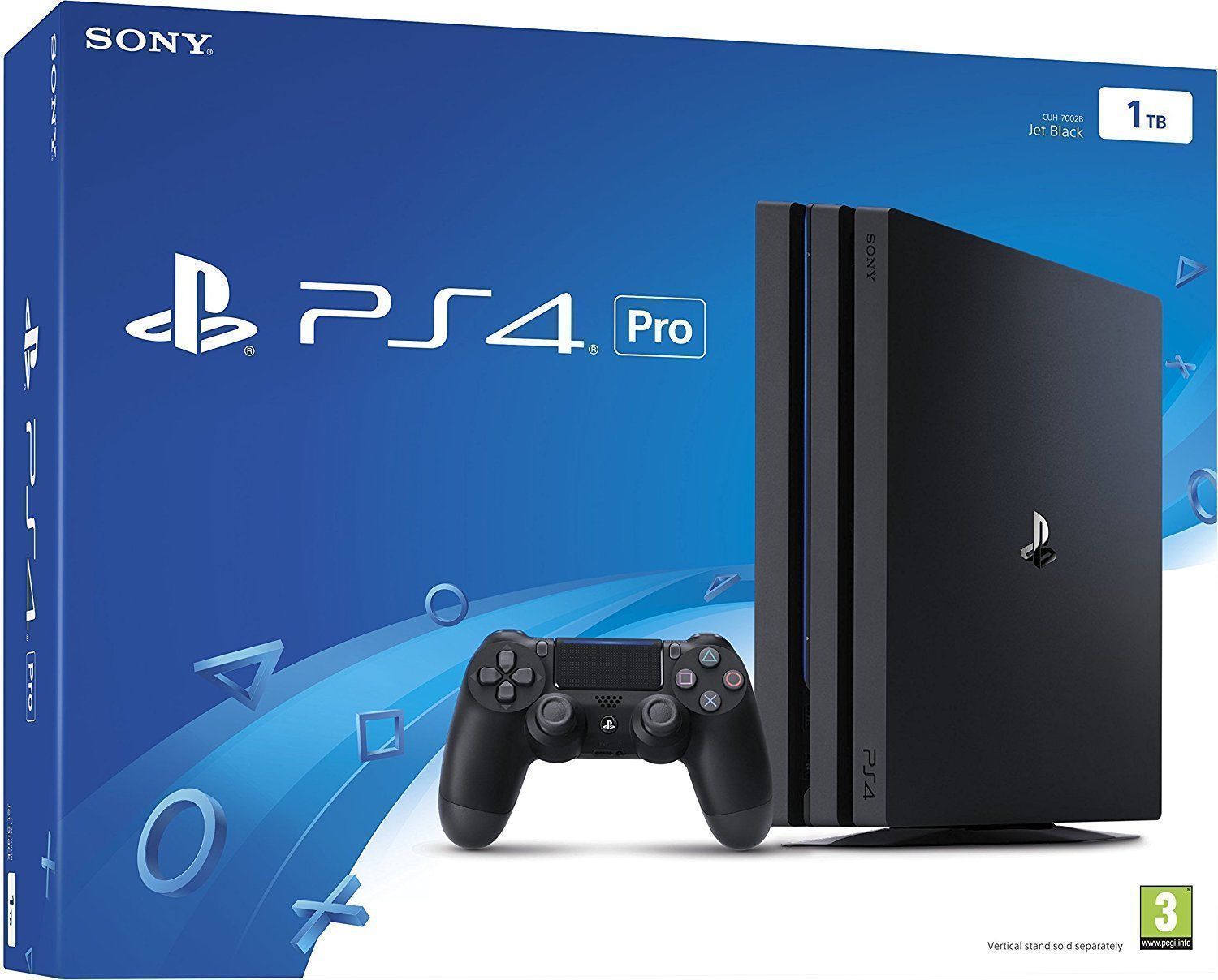 Sony Playstation 4 Pro Konsole PS4 Pro 1TB Schwarz Modell CUH-7016B  *NEU&OVP*