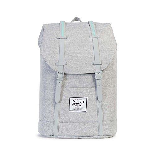 Herschel Retreat Backpack Rucksack 43 cm, light grey crosshatch/grey rubber