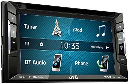 JVC KW-V240BT DVD-/CD-/USB-Receiver, integrierter Bluetooth-Technologie und 15,7 cm (6,2 Zoll) Touch-Panel mit VGA-Auflösung schwarz