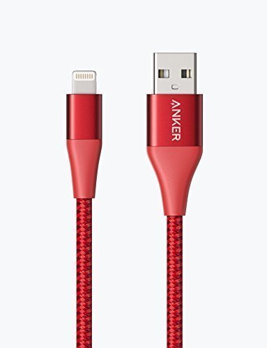 Anker PowerLine+ II Lightning Kabel 0,9m iPhone Ladekabel, lebenslange Garantie, MFi Zertifiziert zu 100 % kompatibel mit dem iPhone X / 8 / 8 Plus / 7 / 7 Plus / 6s / 6 / 6 Plus / iPad und mehr (Rot)
