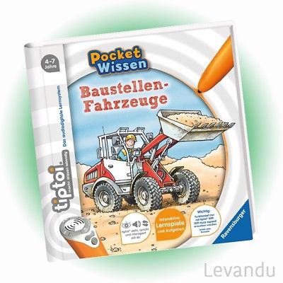 RAVENSBURGER tiptoi® Buch - Pocket Wissen - Baustellen-Fahrzeuge - NEU